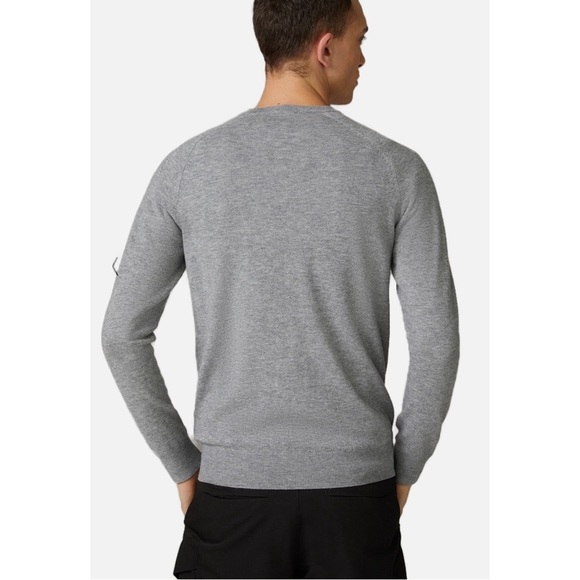 Strellson Luka Men’s Crewneck Sweater Wool Blend Brown Caramel Medium Academia - Picture 2 of 12